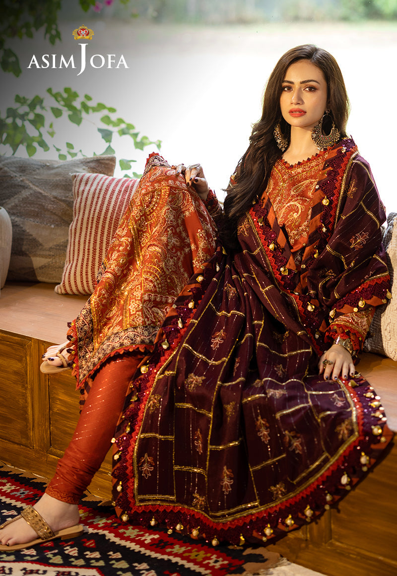 AJKT-09 EMBROIDERED SELF TWILL 3 PCS