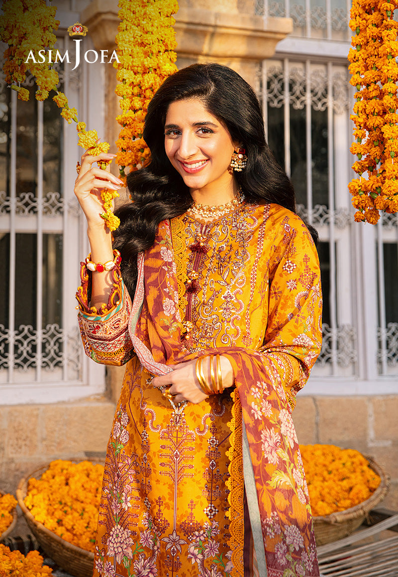 AJAR-15 EMBROIDERED LAWN 3 PCS