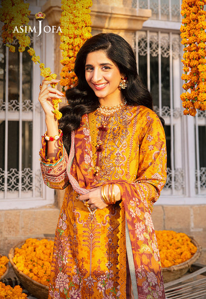 AJAR-15 EMBROIDERED LAWN 3 PCS