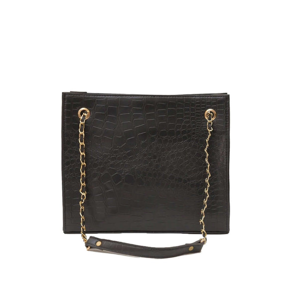Bag X Crocodile Tote Black