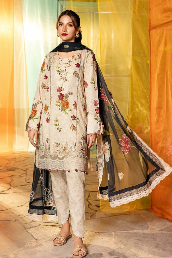 M.Basics By Maria B Unstitched 3 Piece Lawn Vol-01 Collection-02-B