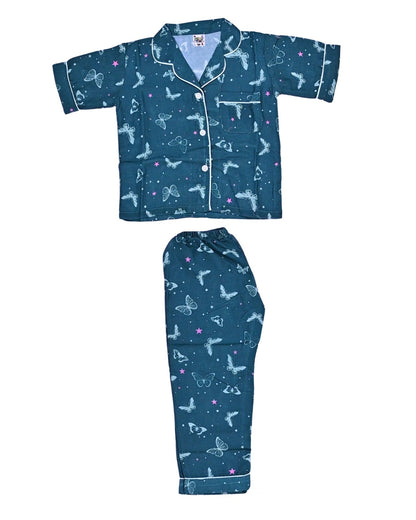 Kids klub cozy sleepwear breathable & light weight pajama set-animal; blue; green