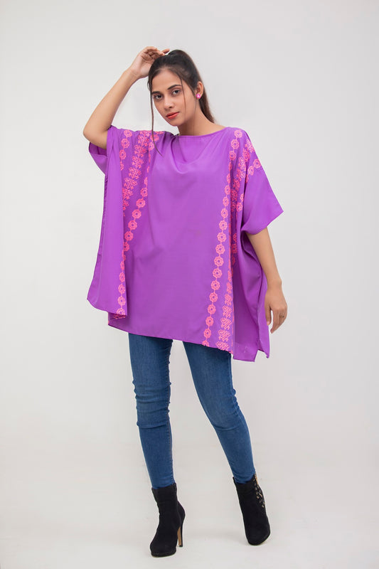 Create the most confartable night to day wear, the poncho is embroidered-ARJ-PNC-01