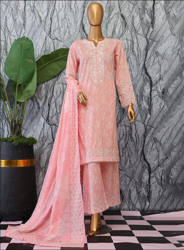 Elegant By HZ Textiles Embroidered Lawn 3 Piece Unstitched Suit HZ25EV2 EC-1048
