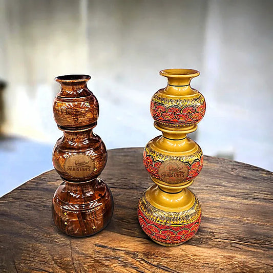 Wooden Brass Material &amp; Naqshi ghara set of three for decoration