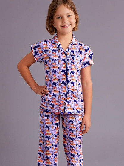 Kids klub cozy sleepwear breathable & light weight pajama set-animal-3
