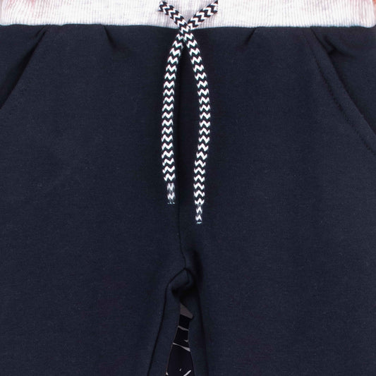 Baby Boy Navy Blue White Belt Trouser