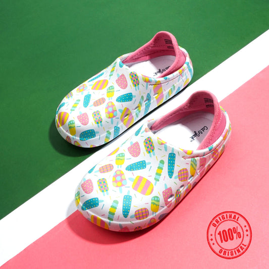 C&J Toddler Rowan Slip-On Ice Cream Print Crocs