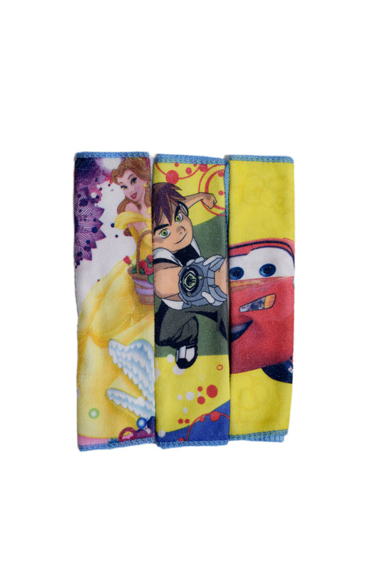 Pack of 3, Cartoon Face towels