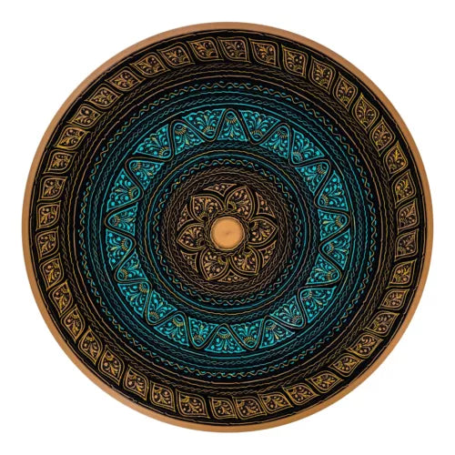 Coffee Table Green Black Lacquer Art