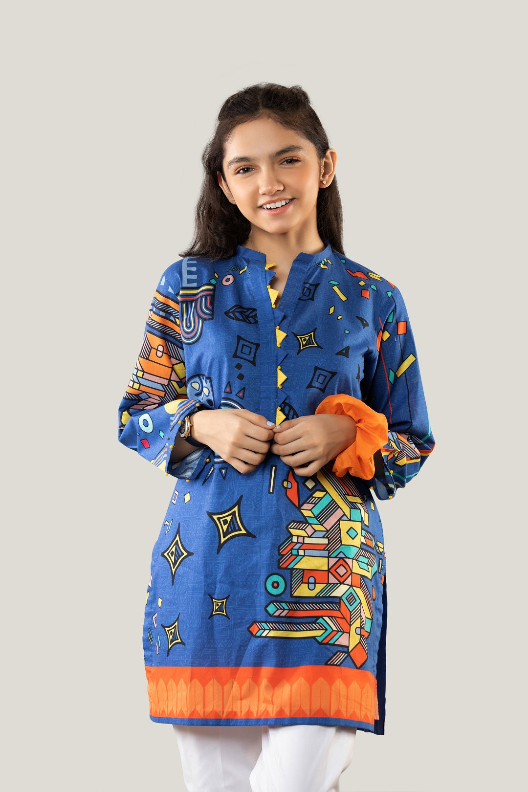 PRKT-048 POP ART Digital Printed Lawn Shirt & Cotton Trouser