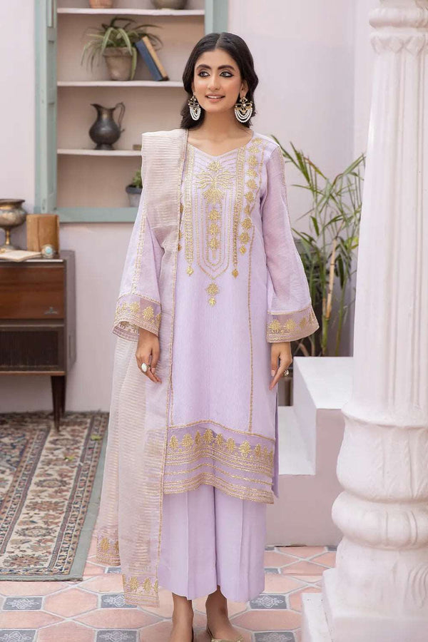 La Rossa Stitched 3 Piece Luxury Lawn Eid Edit Collection'2024-LE-24-01 Lilac