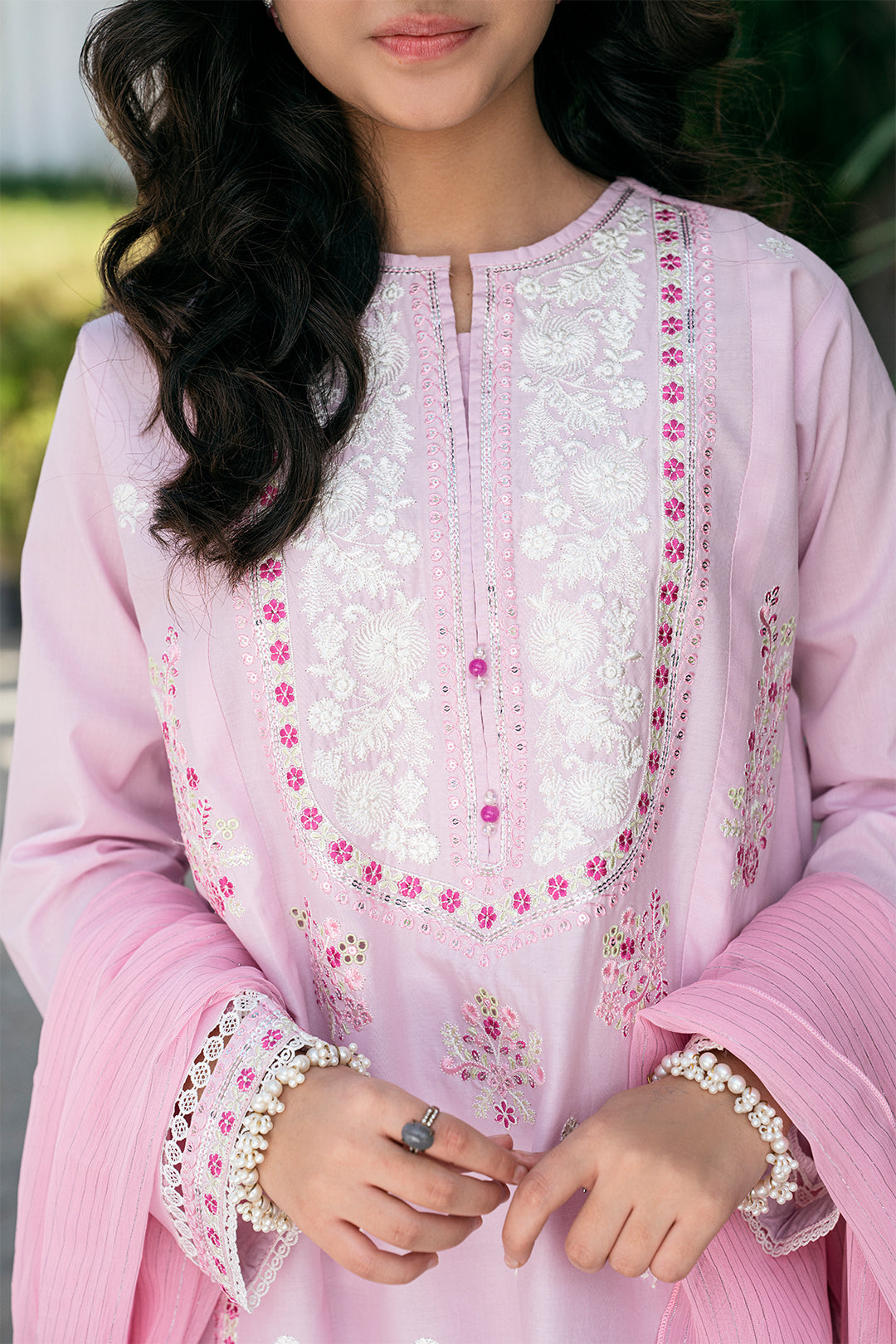 Cotton Lawn Fabric EMBROIDERED 3 PCS SUIT SKU: TSFC-003