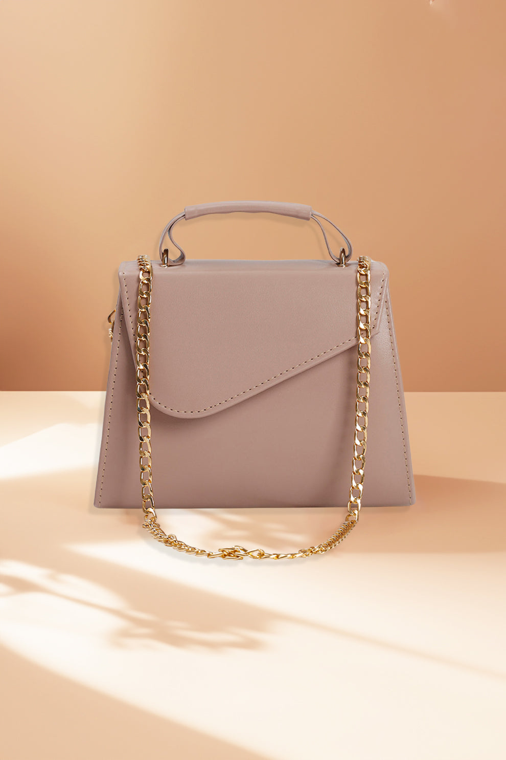 Branded Handbag in Tea Pink