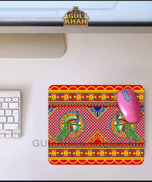 Peacock Printed Truck Art Mousepad Design