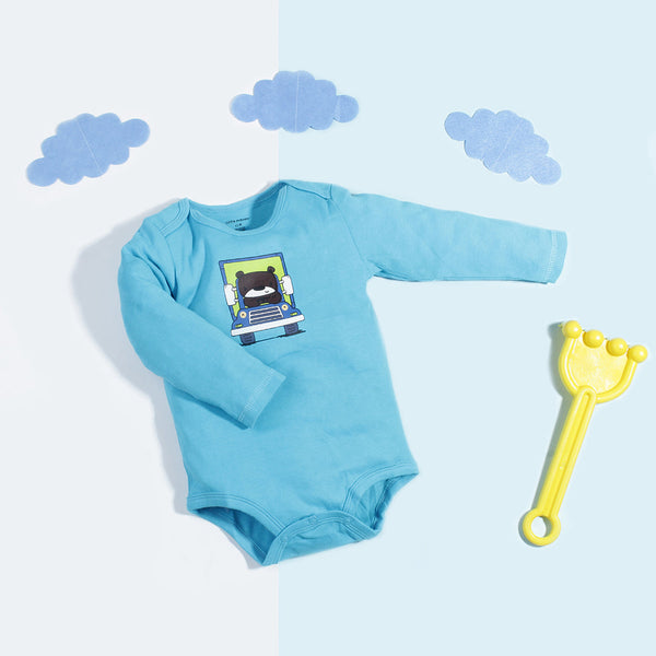 Baby Boy Full Sleeves Bodysuit blue Bear