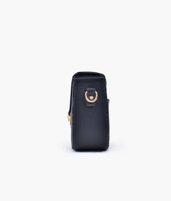 RTW Creation - Black push-lock saddle bag