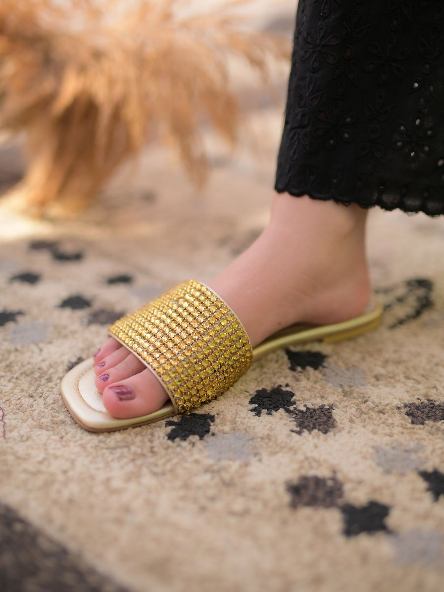 Celeste Luxe Flats — Gilded Glow