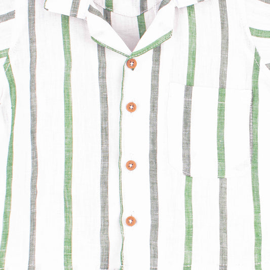 Baby Boy 2 Piece Safari Suit Green Stripes