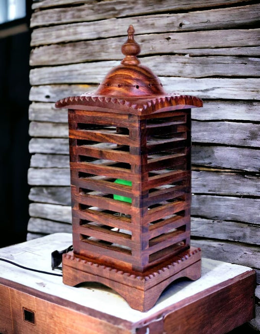 Premium Wooden Lamp Stripped ( Set of 2 )