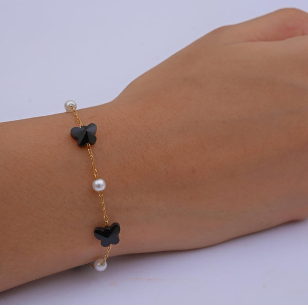 Butterfly Kisses Bracelet Black