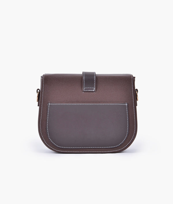 RTW Creation - Brown push-lock saddle bag