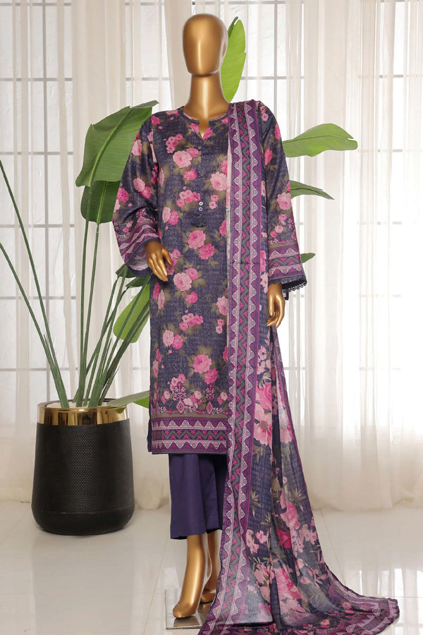 Sada Bahar Stitched 3 Piece Printed Lawn Vol-03 Collection'2025-PR-9499-Blue
