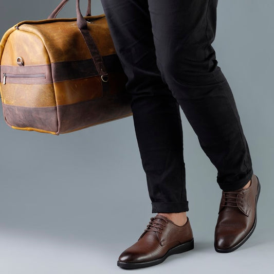 Men’s Turkiye-origin Formal Leather Shoes in Brown