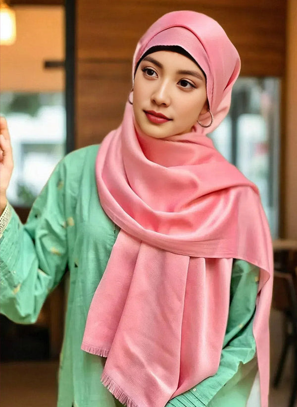 Hijab Ul Hareem Plain Shimmer Hijab