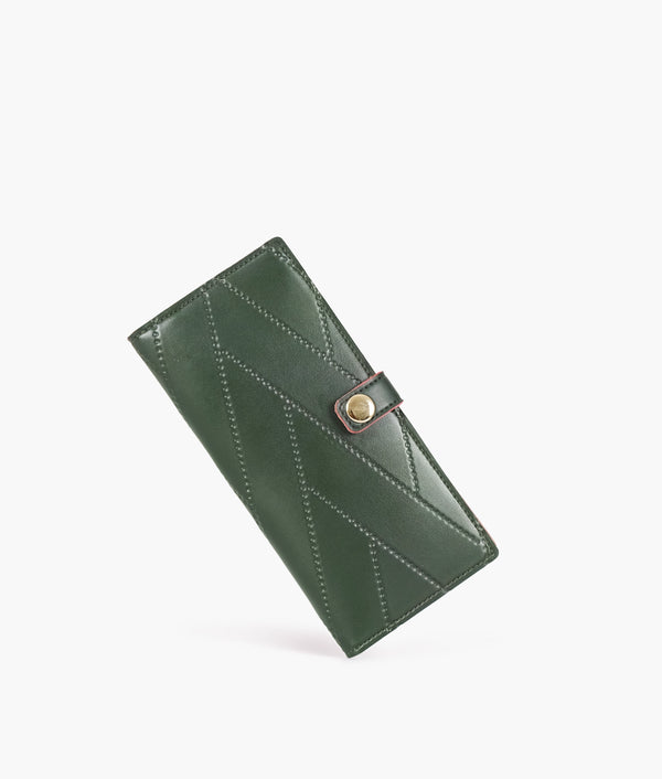 RTW Creation - Army green quilted two-fold wallet