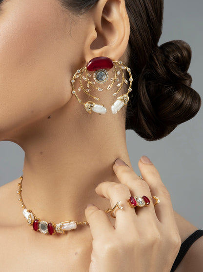 Red Velvet Choker Necklace