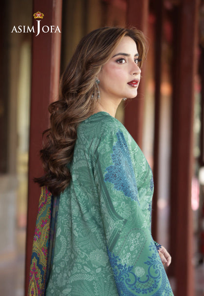 AJUW-24 EMBROIDERED VISCOSE 3 Pcs