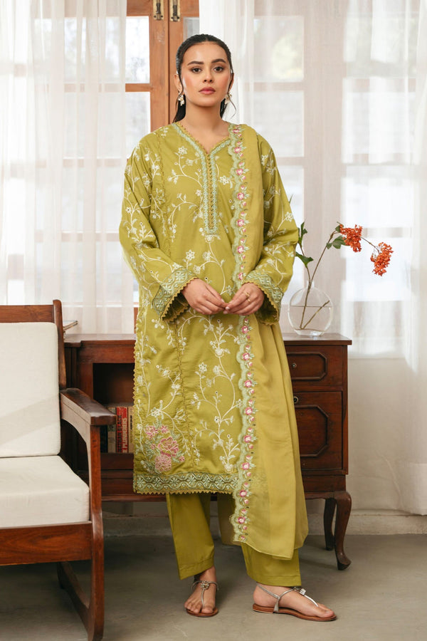 Spring Edit'25 By Mannat Clothing Stitched Collection-Moss