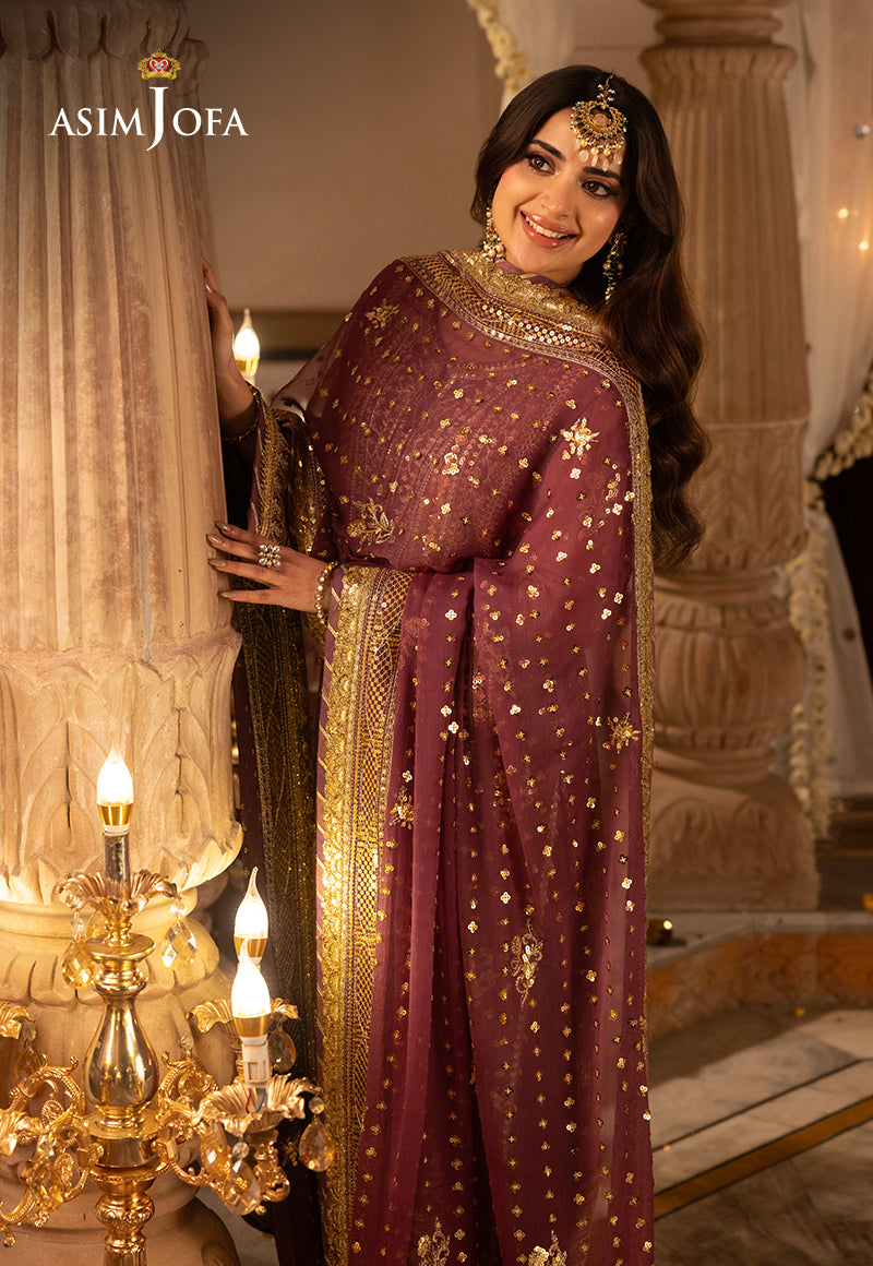 AJSH-17 EMBROIDERED CHIFFON 3 PCS