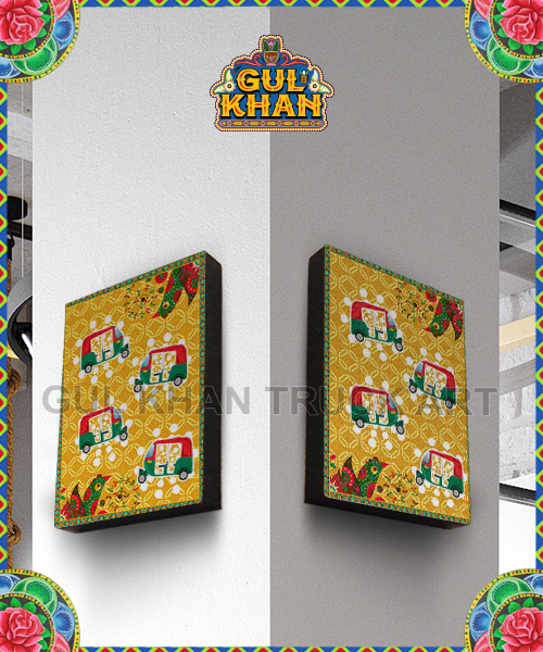 Wall Frame Rickshaw Motif Design
