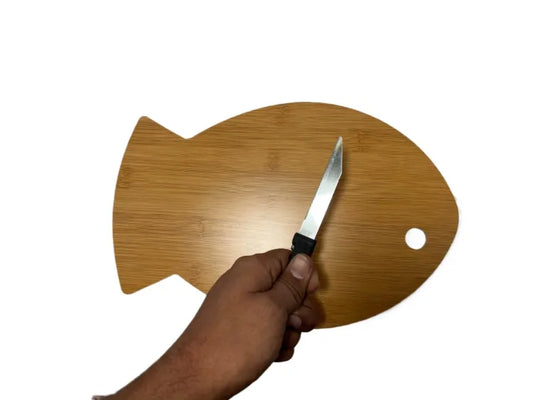 Fish Shaped Cutting Wood Board Serving Tray Cheese Board for Vegetable