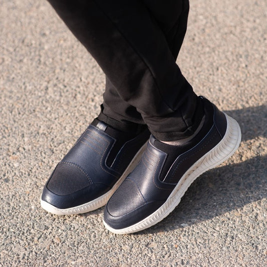 Turkish-Designer Handmade Leather Shoes in Blue Color for Men