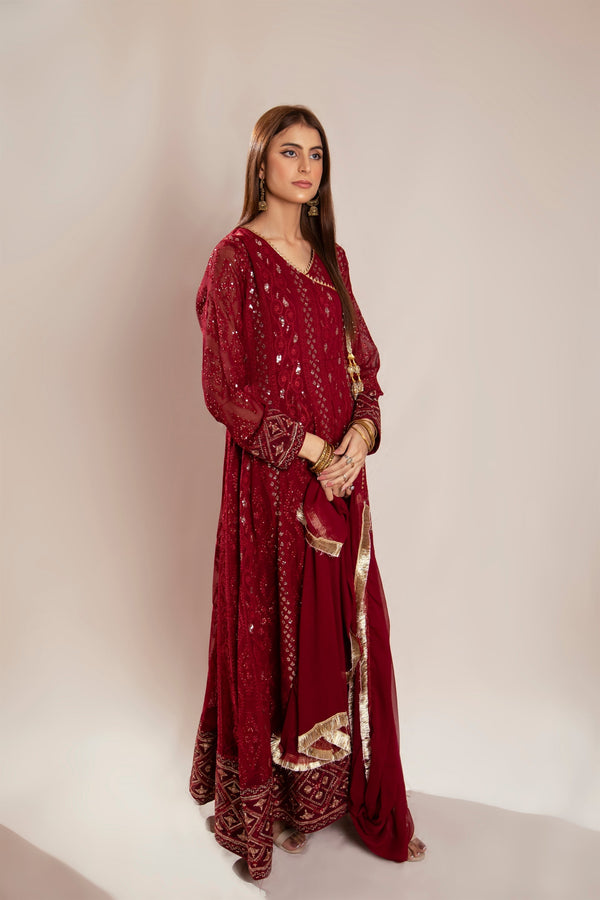 Manahils Stitched Formals Kurti 099
