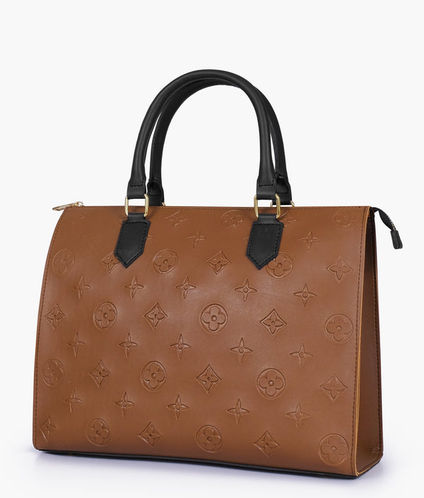 RTW Creation - Brown and black on-the-go handbag