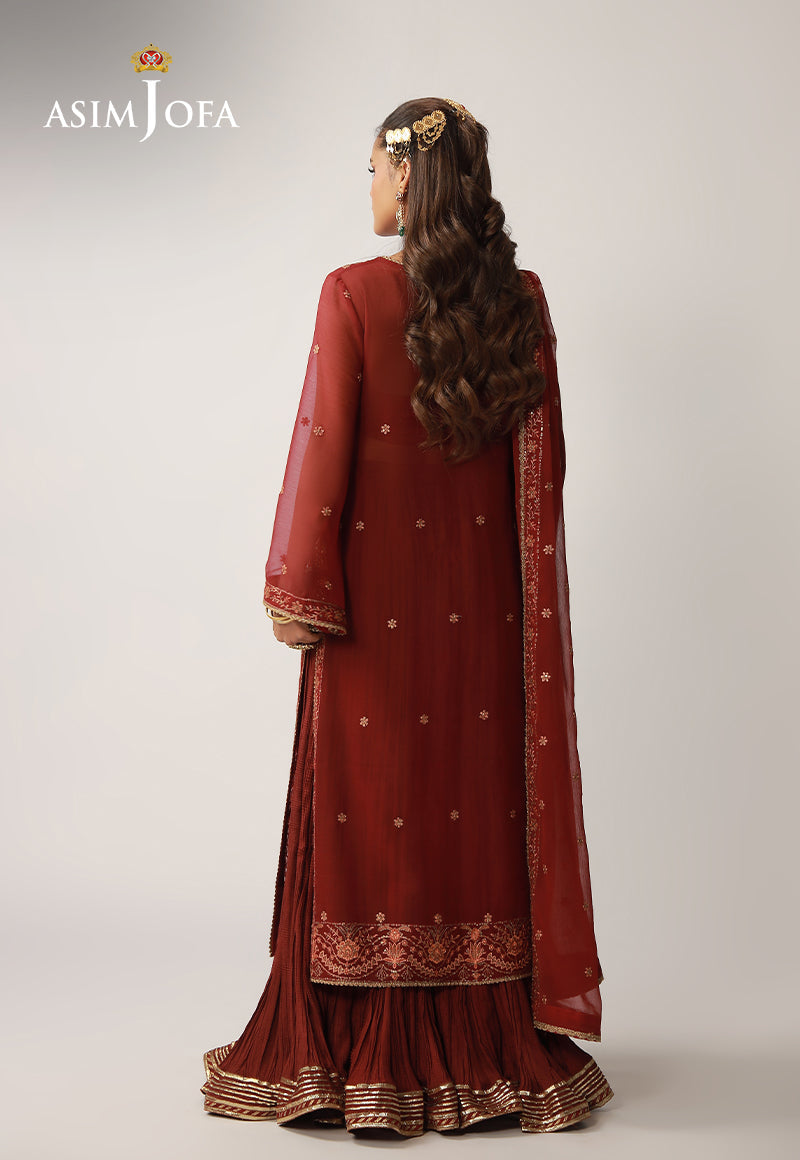 AJULO-11 Embroidered Chiffon Unstitched 3 Pcs