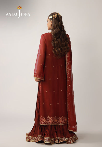 AJULO-11 Embroidered Chiffon Unstitched 3 Pcs