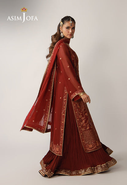AJULO-11 Embroidered Chiffon Unstitched 3 Pcs