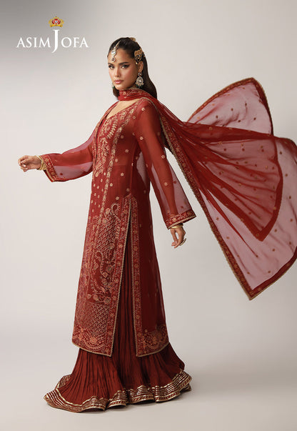 AJULO-11 Embroidered Chiffon Unstitched 3 Pcs
