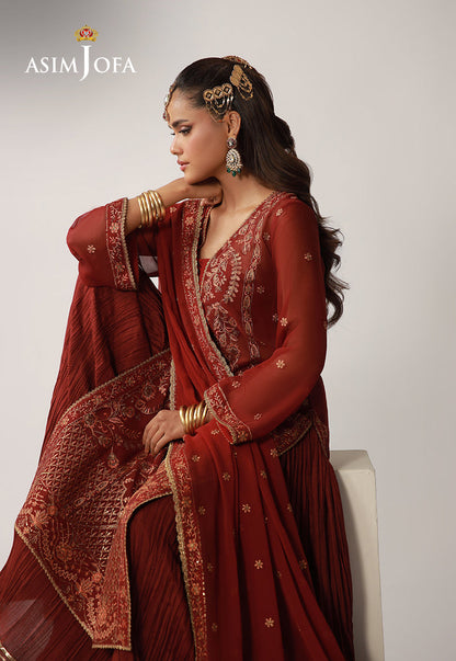 AJULO-11 Embroidered Chiffon Unstitched 3 Pcs