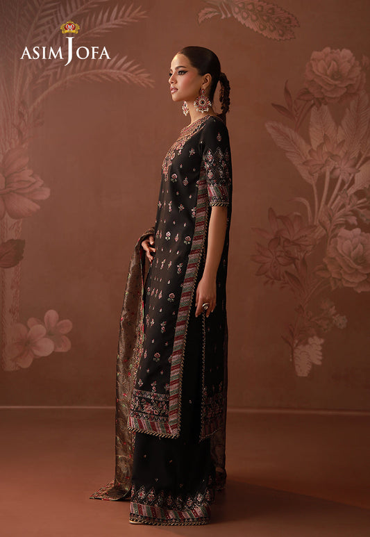 AJULD-05 Embroidered Boski Silk Unstitched 3 Pcs