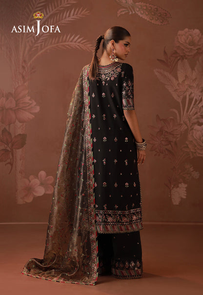 AJULD-05 Embroidered Boski Silk Unstitched 3 Pcs