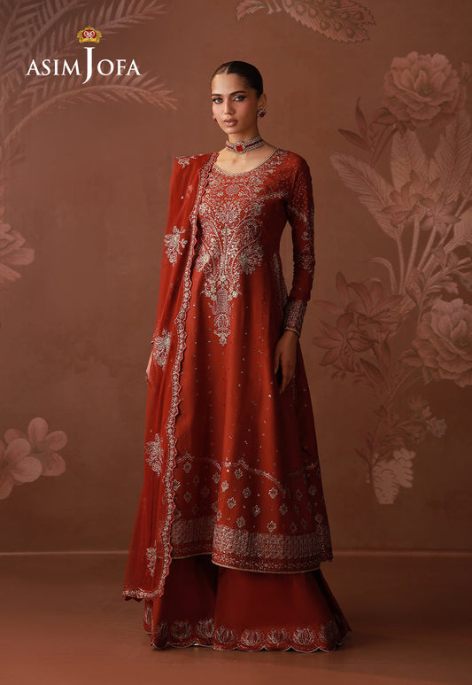 AJULD-02 Embroidered Boski Silk Unstitched 3 Pcs