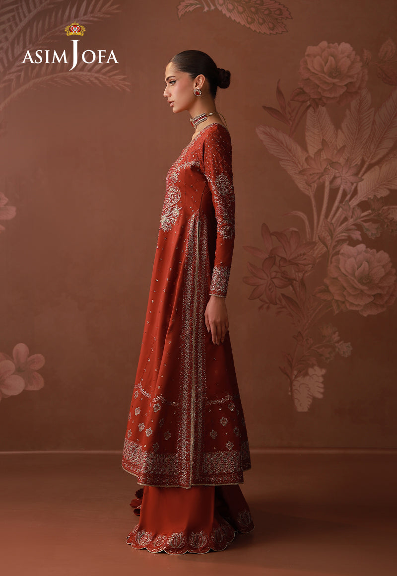 AJULD-02 Embroidered Boski Silk Unstitched 3 Pcs