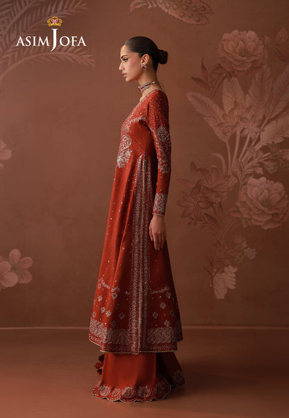 AJULD-02 Embroidered Boski Silk Unstitched 3 Pcs