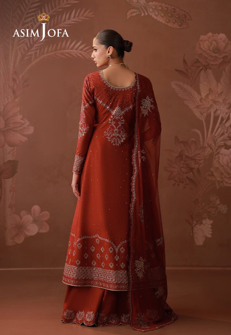 AJULD-02 Embroidered Boski Silk Unstitched 3 Pcs